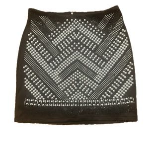 Size Medium- GUC- black studded skirt